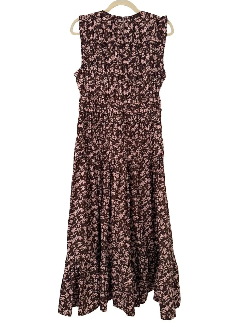 Caroline Constas Floral Ruffle Smocked Maxi Dress NWT - Picture 4 of 9